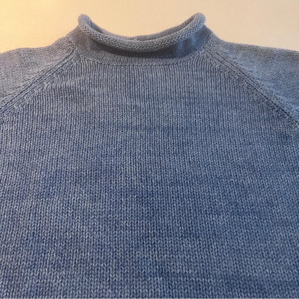 J. Crew 1988 Rollneck Sweater Heathered Sky Blue Size Men’s Small Excellent Cond - Picture 3 of 15